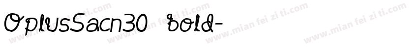 OplusSacn30 bold字体转换